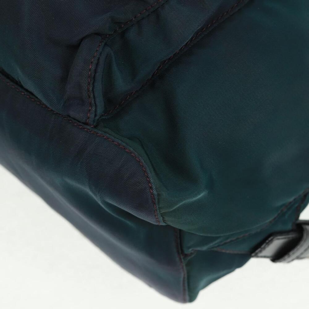 PRADA Backpack Nylon Green Silver Auth 161433 - Picture 16 of 16